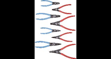 Gedore 1692275 Precisie-borgveertang set Geschikt voor borgringen Binnen- en buitenringen 12-25 mm, 19-60 mm 10-25 mm,