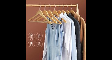 Relaxwonen - kledinghangers - kledinghangerset - hout - garderobehangers - Pak van 48