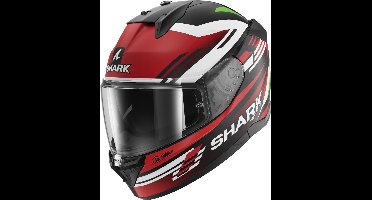 SHARK D-Skwal 3 Firstlap Mat Zwart Rood Groen KRG - Maat XXL - Helm