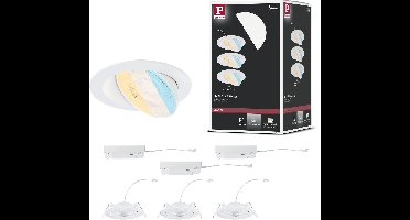 LED-inbouwlamp White Select Aumus Set van 3 rond 105mm 90° 3x5W 3x700lm 230V dimbaar 2700 - 6500K Wit