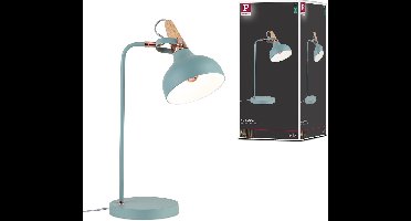 LED-tafellamp Juna E14 max. 20W Softgroen, Koper, Hout Metaal, Hout