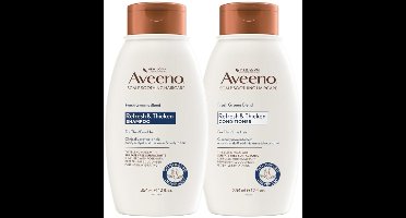 Aveeno Fresh Greens Shampoo & Conditioner Set – Volume & Versterking voor Fijn/Dun Haar – Sulfaatvrij – Rozemarijn, Pepermunt & Komkommer