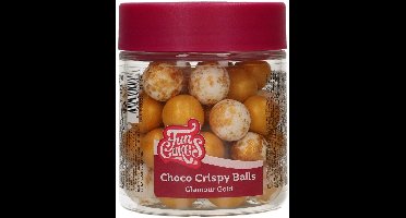 FunCakes Choco Crispy Balls - Glamour Gold - 130g - Eetbare Taartdecoratie - Taarttoppers - Chocolade Decoratie
