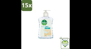 15 x Dettol – Handzeep Gevoelige Huid – Mild & Verzorgend – 250 ml - Grootverpakking - Gevoelige Huid - Handhygiëne - Antibacteriële Handzeep - Glycerine - Zeepvrije Handzeep