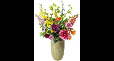 Emerald - Boeket Electric Love - 90cm hoog - Roze - 16 stelen - Kunstboeket - Zijde boeket