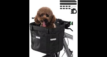 Core® Hondenfietsmand - Fietstas Hond - Hondenfietsmand Afneembaar - Zwart - 24cm x 25cm x 34cm