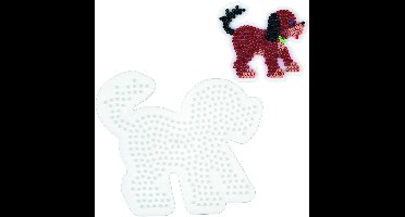 Hama - Strijkkralen Grondplaat - Hond - Wit