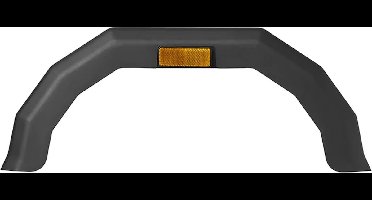 ProPlus Spatscherm - 62 x 17.2 x 23.8 cm - Trailerspatbord - Spatborden - Trailerspatscherm - Hoekig - Kunststof - Lichtgewicht - E-mark Goedgekeurd - 10 Inch Wielen - Zwart