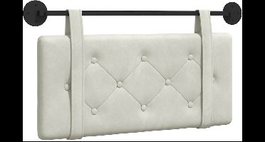 vidaXL - Hangend - hoofdbord - Crème - Fluweel