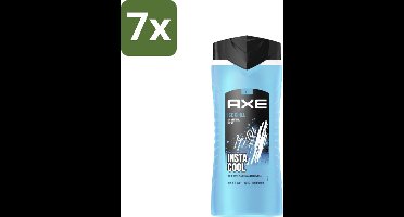 7 x Axe XL - 3-in-1 Douchegel - Ice Chill - Icy Menthol - Insta Cool - 400 ml - Douchegel - Frisheid - Bevroren Munt - Citroen - 3-in-1