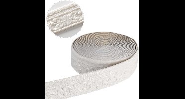 3D-Muur Afwerkingslijn, Plint, Zelfklevende Kroonlijst, Behangrand, Zelfklevende 3D-Muur Wand, Afwerking Voor Muurranden, Plafonds, Aanrechtbladen, Woondecoratie (Gebroken Wit, 8cm*10m)