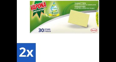 2 x Vapona - Verstuiver Navulling - Green Action- 30 Tabletten - Insectenbestrijding - Tabletnavulling - Vapona - Elektronische Parfum Verstuiver - Huis