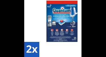 2 x Finish – Vaatwastabletten – Quantum Pro All-in-One – 125 Capsules - Vaatwastabletten - Professionele Vaatwasser - Korte Wascycli - Reinigingskracht - Hygiëne