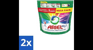 2 x Ariel – Pods All-in-1 – Color – 38 wasbeurten - Kleurbehoud Wasmiddel - Gekleurde Was - Ariel Pods Color - Wasmiddel Voor Gekleurde Kleding - All-in-1 Wasmiddel
