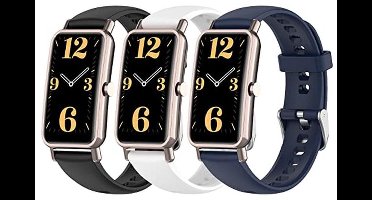 Verstelbare siliconen horlogebandjes voor verschillende smartwatches - 3 stuks