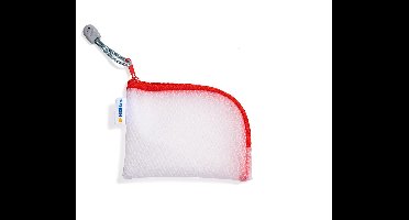 HERMA A7 documententas met rits, waterdichte mini-tas met rits, afsluitbare kunststof documentenmap met rits, semi-transparant, 14 x 10 cm, rood