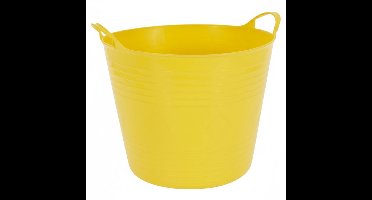 Excellent houseware Flexibele kuip / emmer - geel - 27 liter - kunststof - 42 x 35 cm