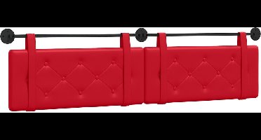 vidaXL - Hangend - hoofdbord - Rood - Kunstleer