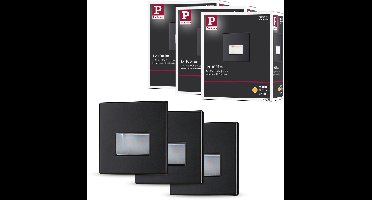 Paulmann Edge LED Wandinbouwlampen Set van 3 – Zwart Mat – 2700K Warmwit – 1,2W – 3×50 lm – 230V – Wand- & Trapverlichting