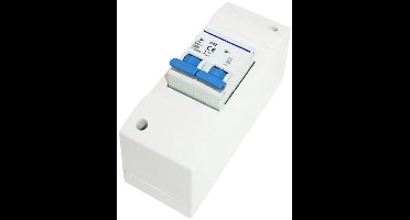 Haba Zekeringkast 2-Module met Dubbelpolige Zekeringautomaat 10A - Verlichting/elektra inbouw/opbouw -