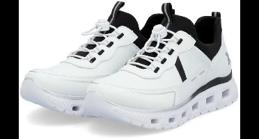 Rieker Dames EDINA Sneaker Vegan MemoSoft M6062-80 White Combi