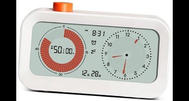 Digitale timer - met klok/datum/alarmsysteem - Visuele timer - 60 minuten optellen/aftellen - Tijdmanagementtool voor kooklessen