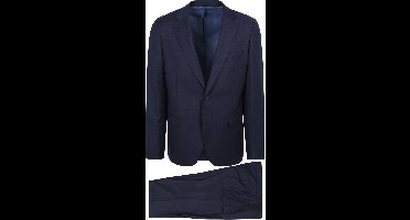 Suitable Kostuum Birds Eye Wol Donkerblauw - Maat 46 - Heren