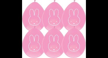 Baby Nijntje ballonnen roze ø 30 cm. 6 st. - Gratis Verzonden