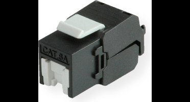 ROLINE Cat.6A (Klasse EA) Keystone, RJ45, niet afgeschermd, zonder gereedschap, zwart