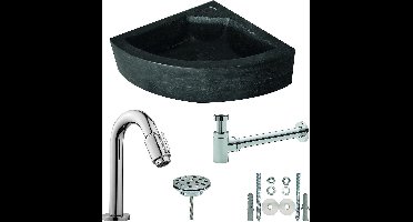 Wiesbaden One Pack Wiesbaden Hardstenen hoekfontein 30x30x10cm compleet