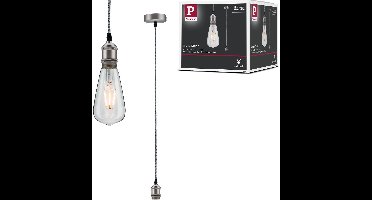Neordic Hanglamp Eldar E27 max. 60W Grijs, Nikkel dimbaar Metaal