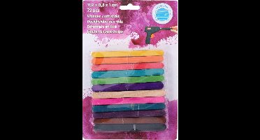 Craft Line Houten Knutselstokjes 72 Stuks - 11,2 cm - Knutselmateriaal Set - Assorti Kleuren