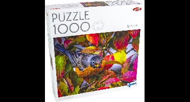 Tactic Robin in the Autumn Leaves – Puzzel – 1000 stukjes – Herfstige Natuurillustratie – Strak en Rustgevend Ontwerp – Hoogwaardige Scandinavische Kwaliteit