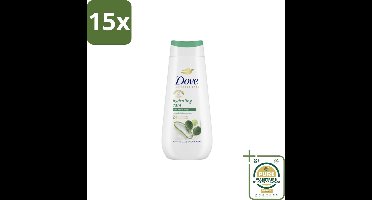 15 x Dove – Douchecrème – Hydrating Care – 225 ml - Grootverpakking - Douchecrème - Hydratatie - Droge Huid - Aloë Vera - Berkenwater