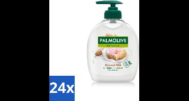 24 x Palmolive Handzeep Naturals Amandel Melk 300 ml - Handzeep - Handen Reinigen - Handen Verzorgen - Amandelmelk - Aloëvera