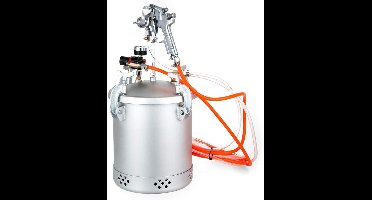 Drukverfpers – Verfspuit – Verfspuiter – Verfvernevelaar – Spuitpistool – 10 Liter Capaciteit – Instelbare Drukregelaar en Roestvrij Metaal