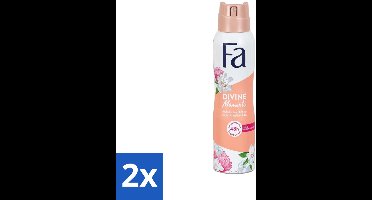 2 x Fa - Divine Moments - Deodorant Spray - Wilde Cameliabloesem - 150 ml - Deodorant - Anti-vlekken Deodorant - Wilde Cameliabloesem - Fa Divine Moments - Verfrissende Geur