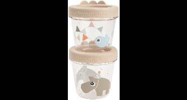 Done By Deer Celebration Babyvoeding Bewaarbakjes - 2 Stuks - Sand