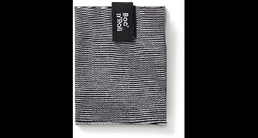 Boc’n’Roll Nature Zwart - Herbruikbaar Boterhamzakje en Snackverpakking - Sluiting met klittenband - BPA-vrij - Waterdichte binnenlaag - Wasbar tot 60°C