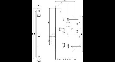 Nemef Kastslot type 636/17-60mm KV 2 sleutels omkeerbaar