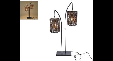 Tafellamp "Joop" zwart metaal 20x53x76cm