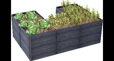 GARANTIA ERGO QUADRO U L 75, hoogbed Stone, incl. FLORA waterbesparingssysteem