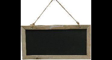 Leistenen bord met houten rand om op te hangen naturel 30x15cm 5 st, 5