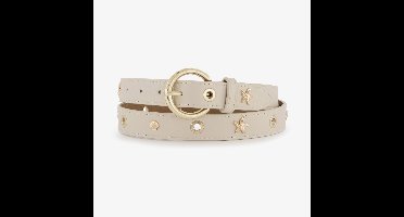 Dames riem met schelpenstuds goud - Maat 105