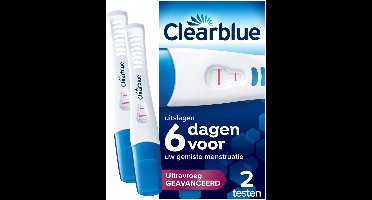 Clearblue Zwangerschapstest - Ultravroeg Geevanceerd - Uitslagen 6 Dagen Vroeger - 2 Testen