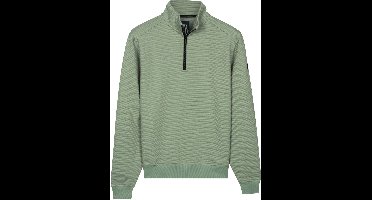 Baileys – Heren Trui – Half Zip Sweater – Jacquard Sweatshirt – Groen - 613133-72