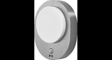 LEDVANCE Wand- en plafondarmatuur LED: voor muur, ENDURA STYLE DISC / 8 W, 220…240 V, Warm White, 3000 K, body materiaal: stainless steel, IP44