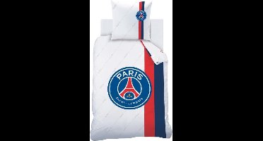 Paris Saint Germain Dekbedovertrek Retro White - Eenpersoons - 140 x 200 cm - Katoen