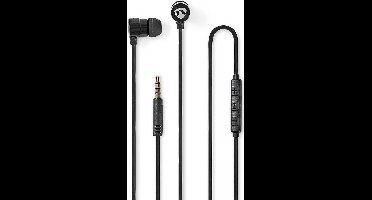 Nedis Bedrade Koptelefoon - 3,5 mm - Kabellengte: 1.20 m - Ingebouwde microfoon - Volumebediening - Zilver / Zwart