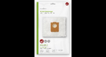 Nedis Stofzuigerzak - 10 Stuks - Synthetisch - Meest verkocht voor: Philips / Electrolux - Wit